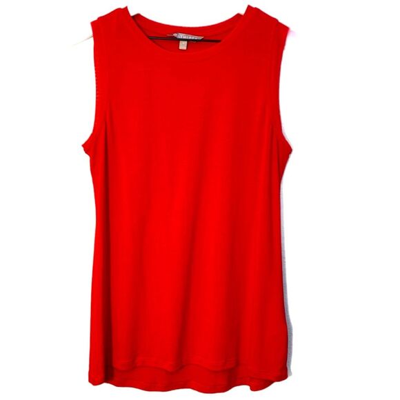 ATHLETA Sleeveless Top Women’s Medium Red Round Neck Model Soft. - Picture 1 of 10